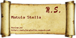 Matula Stella névjegykártya